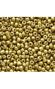 Glas rocailles kralen 11/0 (2mm) Metallic antique gold